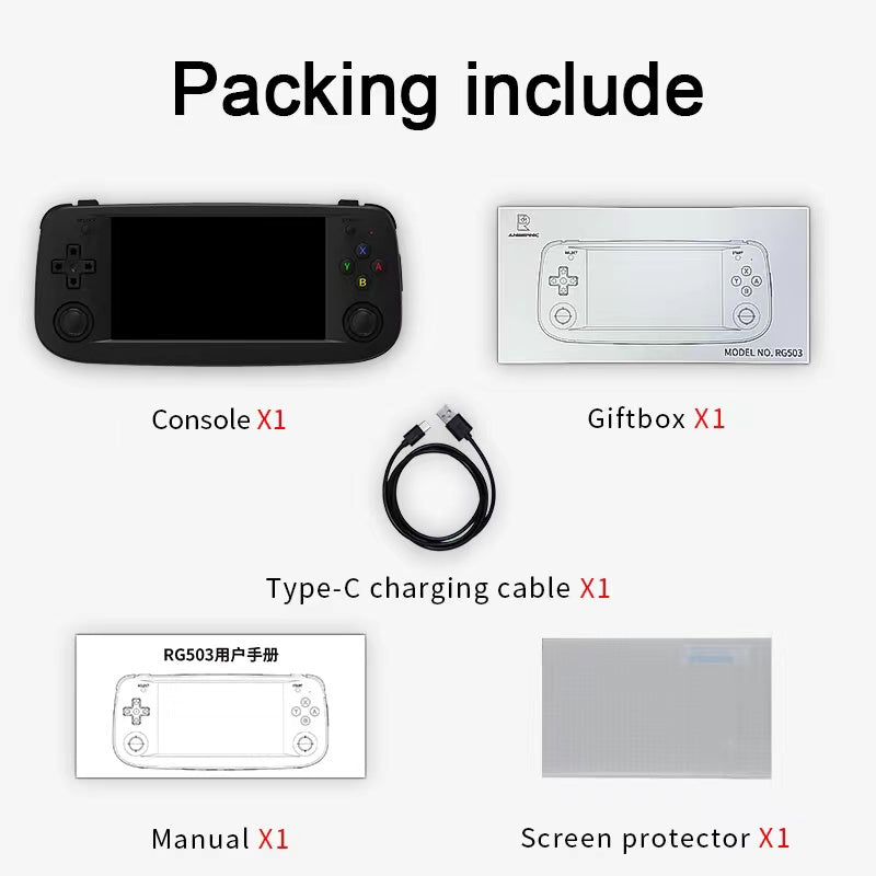 Anbernic RG503 Portable Retro Gaming Console with OLED Screen & 4393 ...